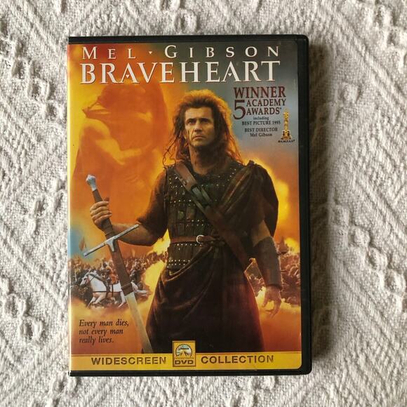 Braveheart Other - Braveheart Widescreen Collection 1995 Dvd Movie Mel Gibson Paramount Drama War